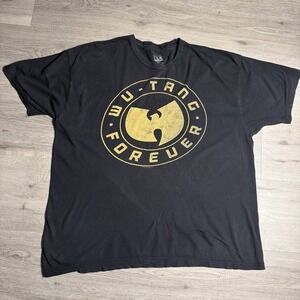 Wu-Tang Clan Logo T-Shirt XXL Black Hip Hop Rap Tee Made in Mexico